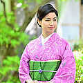 Yukata in a kimono style dressing