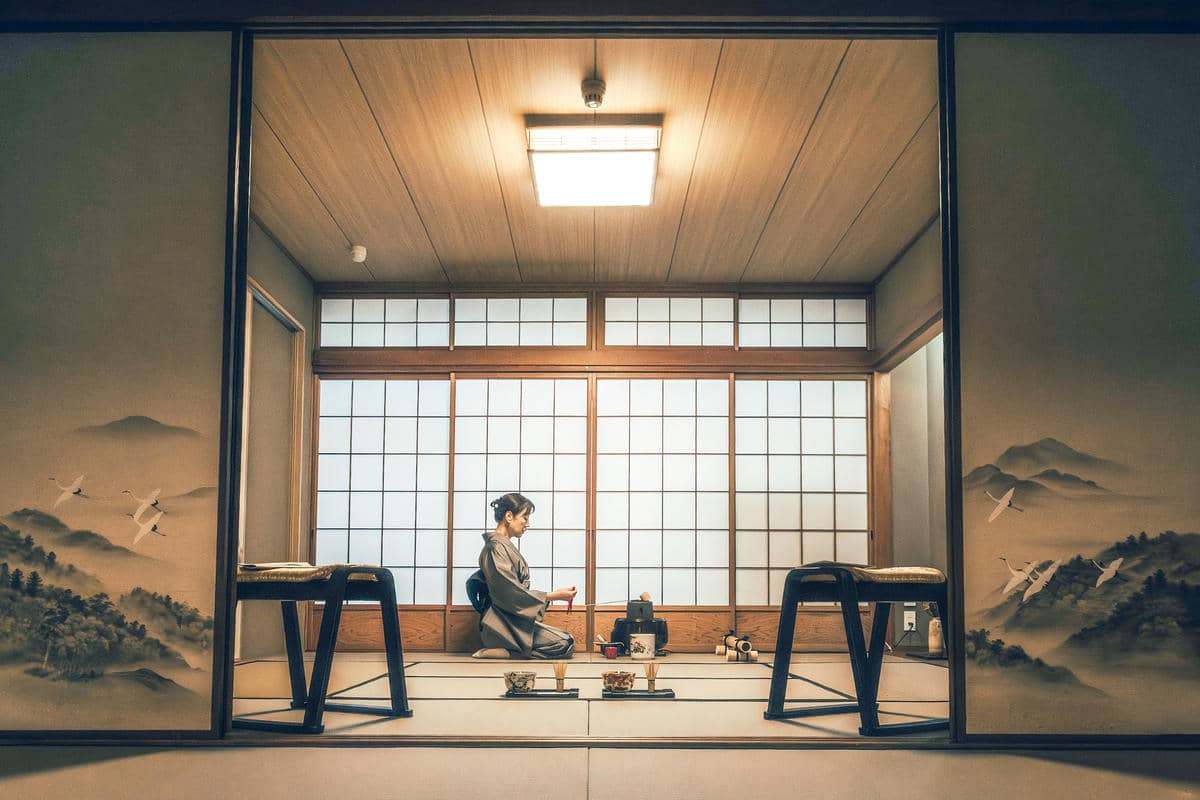 Kyoto Tea Ceremony in a Japanese-Style Tea Room