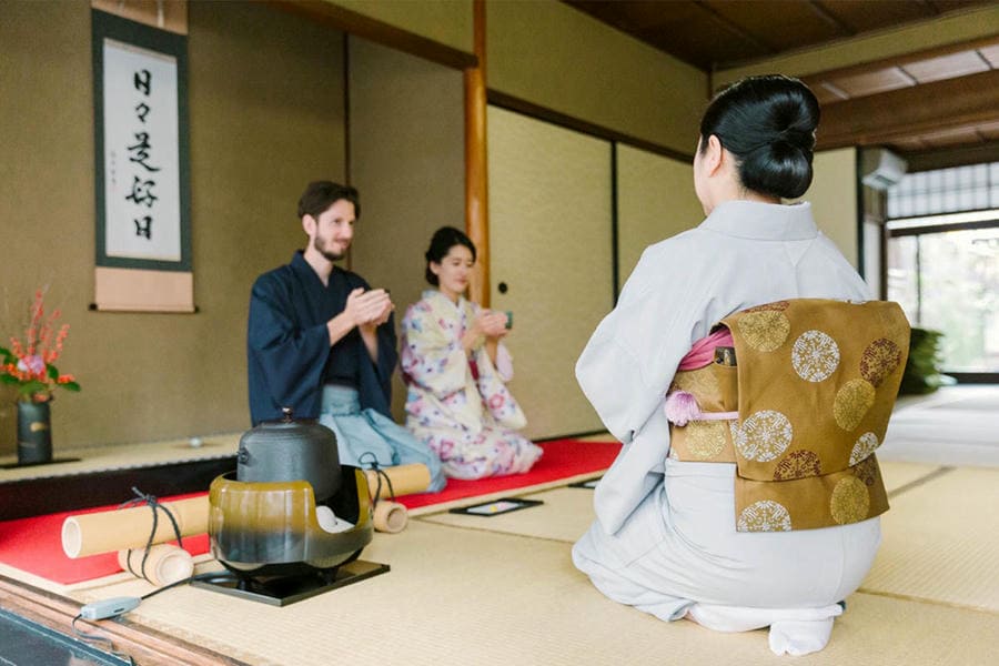 Traditional Japanese tea utensils