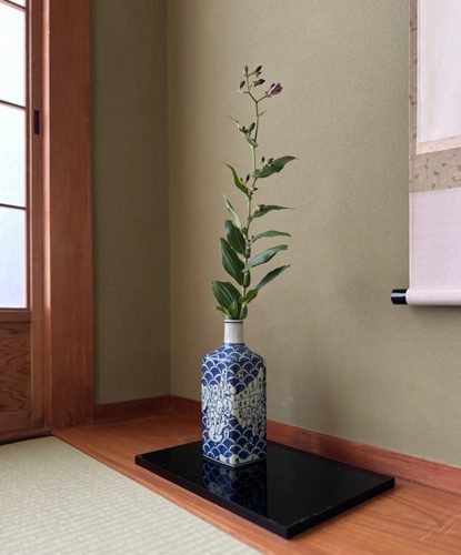 seasonal flower used in the tea ceremony.